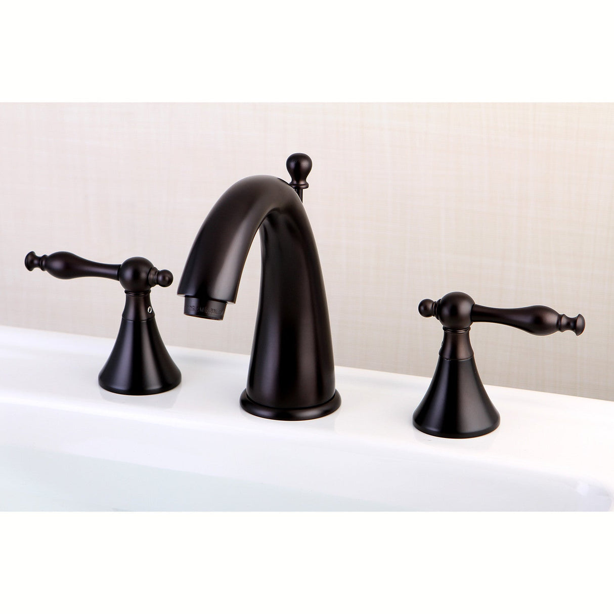 Naples KS2975NL Two-Handle 3-Hole Deck Mount Widespread Bathroom Faucet with Brass Pop-Up, Oil Rubbed Bronze