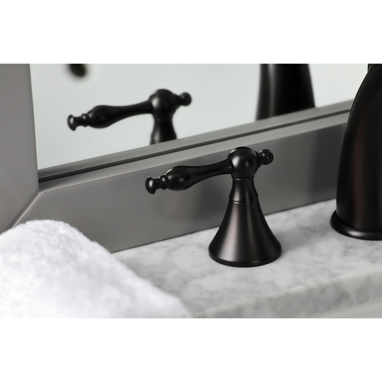 Naples KS2975NL Two-Handle 3-Hole Deck Mount Widespread Bathroom Faucet with Brass Pop-Up, Oil Rubbed Bronze
