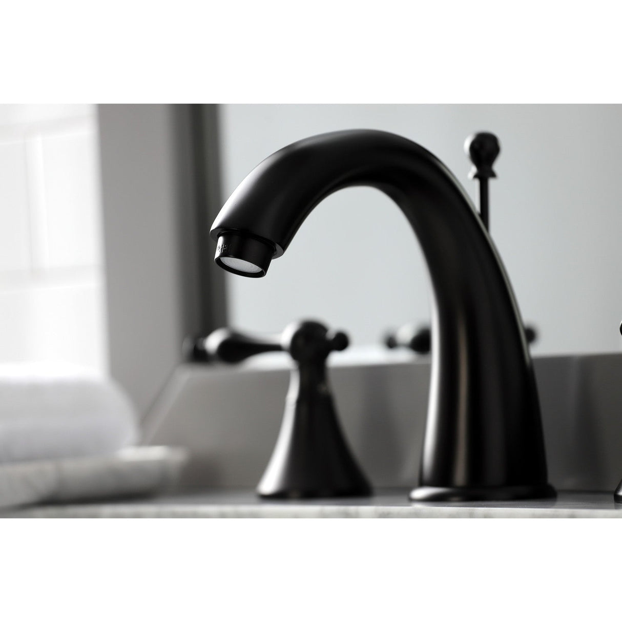 Naples KS2975NL Two-Handle 3-Hole Deck Mount Widespread Bathroom Faucet with Brass Pop-Up, Oil Rubbed Bronze