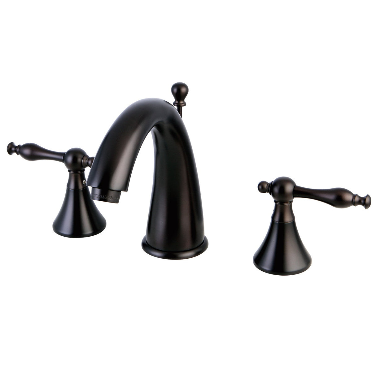 Naples KS2975NL Two-Handle 3-Hole Deck Mount Widespread Bathroom Faucet with Brass Pop-Up, Oil Rubbed Bronze
