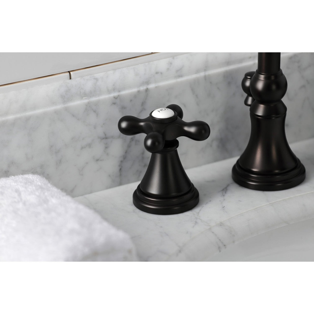 Governor KS2985AX Two-Handle 3-Hole Deck Mount Widespread Bathroom Faucet with Brass Pop-Up, Oil Rubbed Bronze
