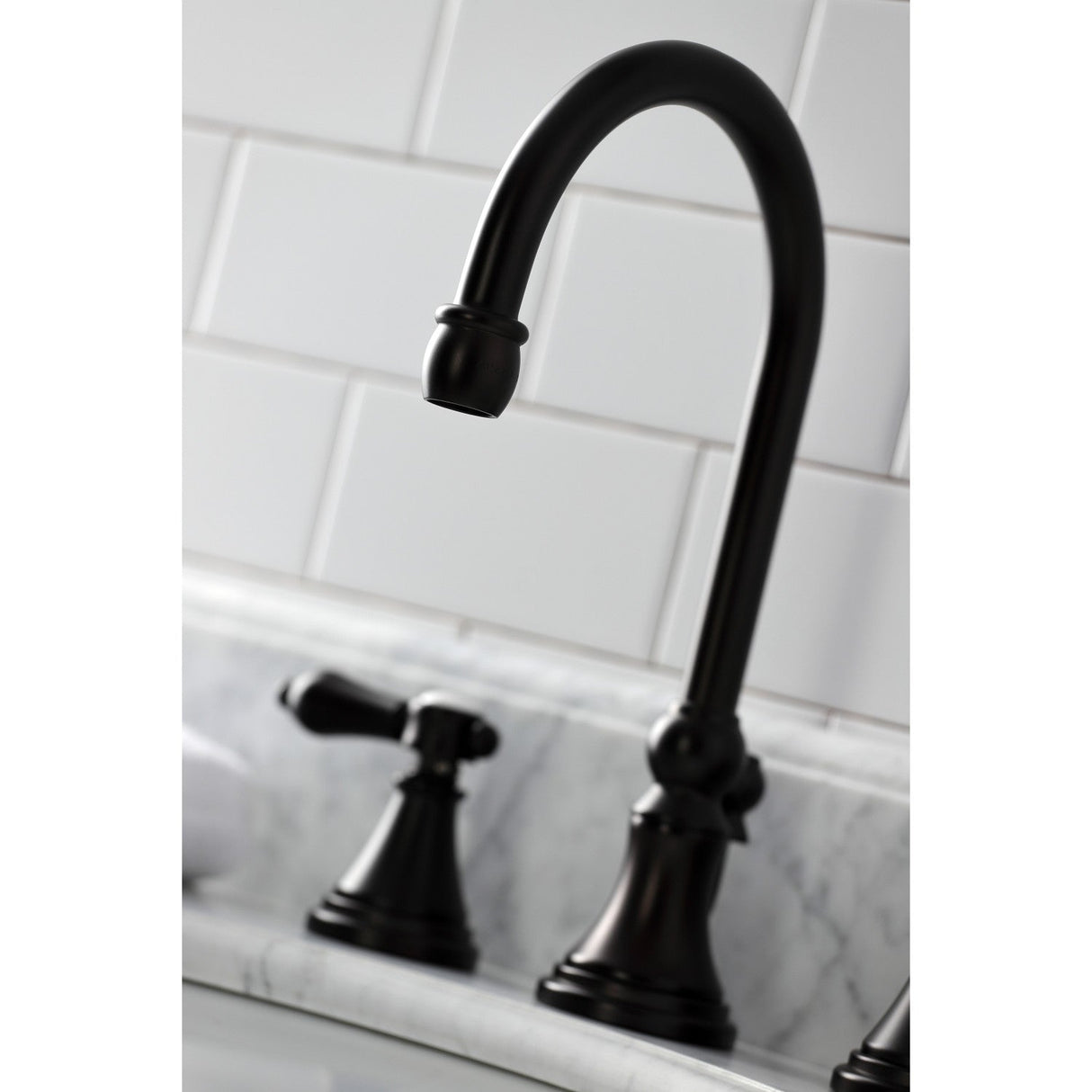 Heirloom KS2985BAL Two-Handle 3-Hole Deck Mount Widespread Bathroom Faucet with Brass Pop-Up, Oil Rubbed Bronze