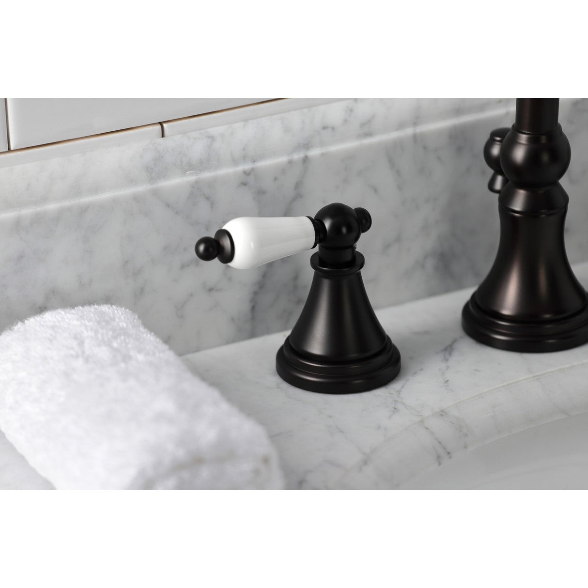 Governor KS2985PL Two-Handle 3-Hole Deck Mount Widespread Bathroom Faucet with Brass Pop-Up, Oil Rubbed Bronze