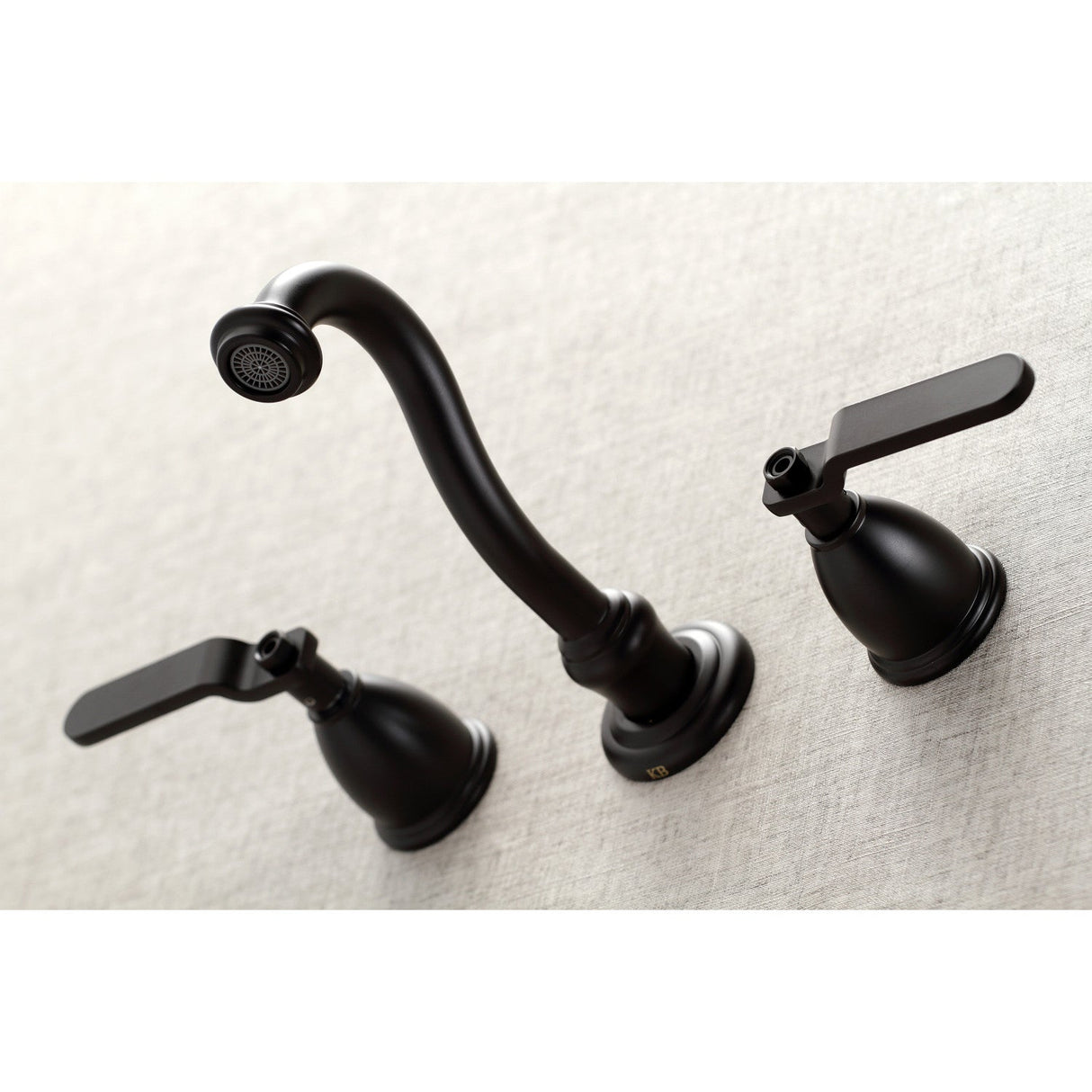 Whitaker KS3020KL Two-Handle 3-Hole Wall Mount Roman Tub Faucet, Matte Black