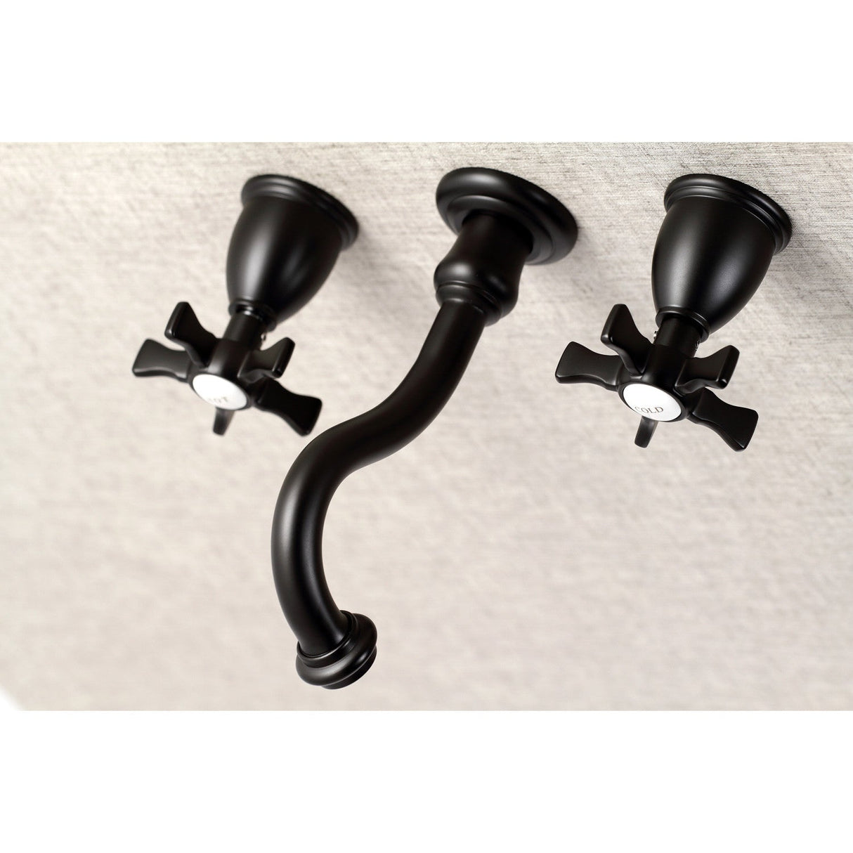 Hamilton KS3020NX Two-Handle 3-Hole Wall Mount Roman Tub Faucet, Matte Black