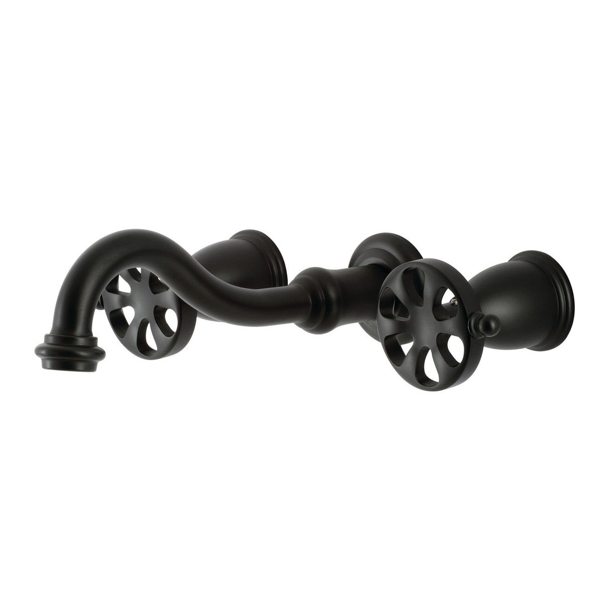 Belknap KS3020RX Two-Handle 3-Hole Wall Mount Roman Tub Faucet, Matte Black