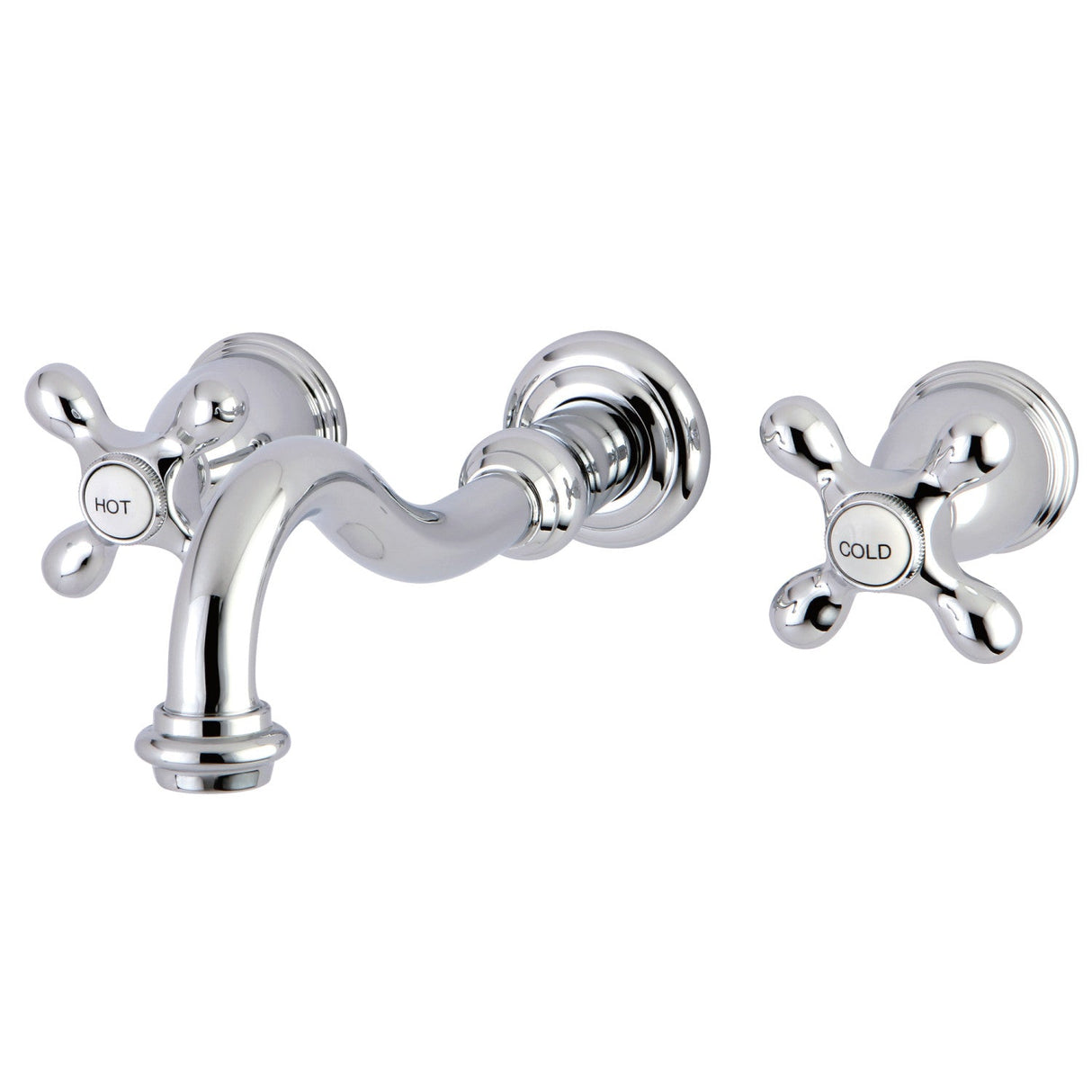 Restoration KS3021AX Two-Handle 3-Hole Wall Mount Roman Tub Faucet, Polished Chrome