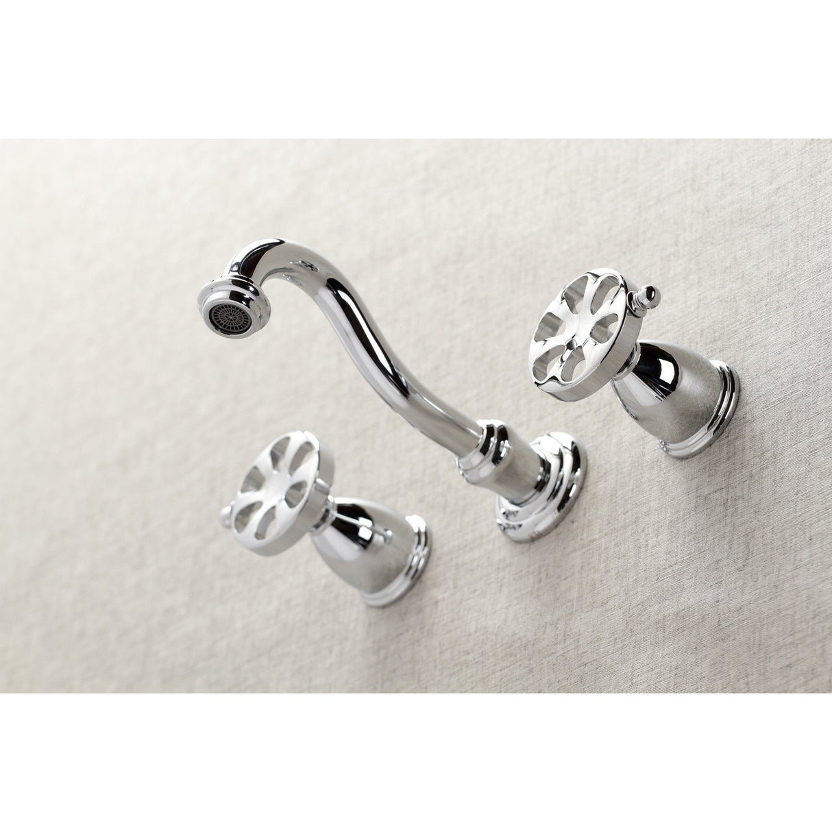 Belknap KS3021RX Two-Handle 3-Hole Wall Mount Roman Tub Faucet, Polished Chrome