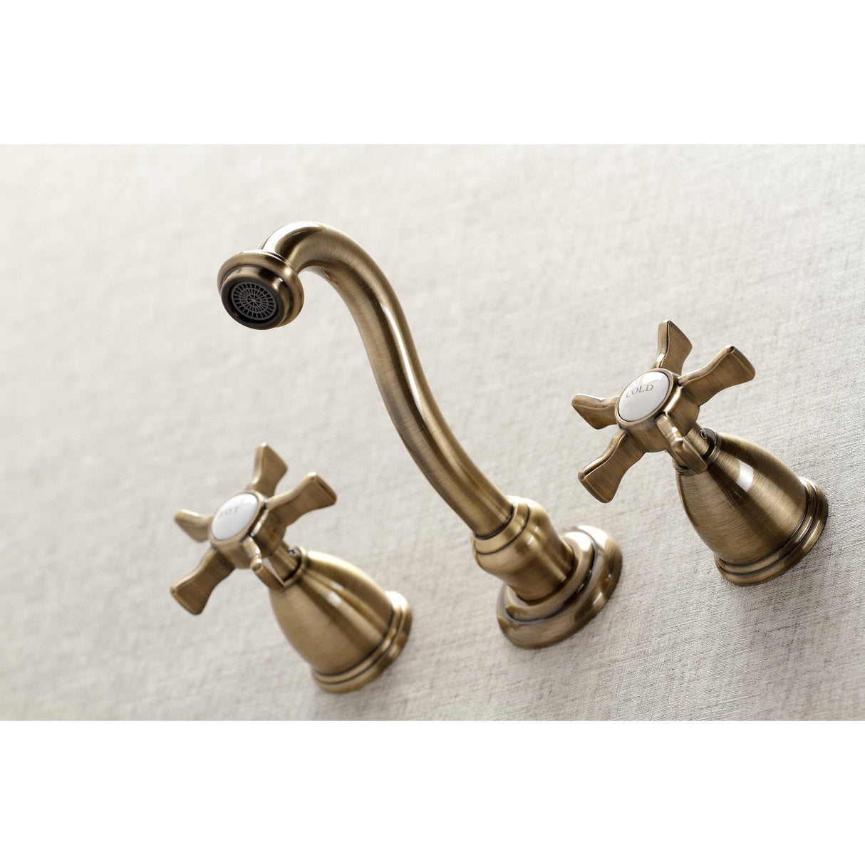 Hamilton KS3023NX Two-Handle 3-Hole Wall Mount Roman Tub Faucet, Antique Brass