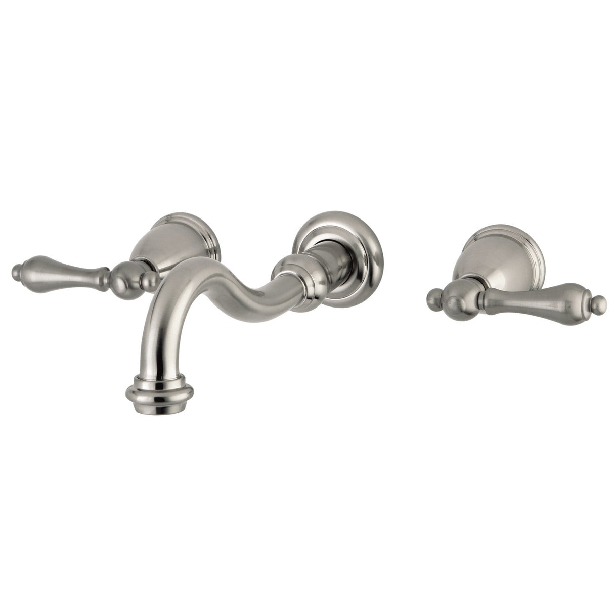 Restoration KS3028AL Two-Handle 3-Hole Wall Mount Roman Tub Faucet, Brushed Nickel