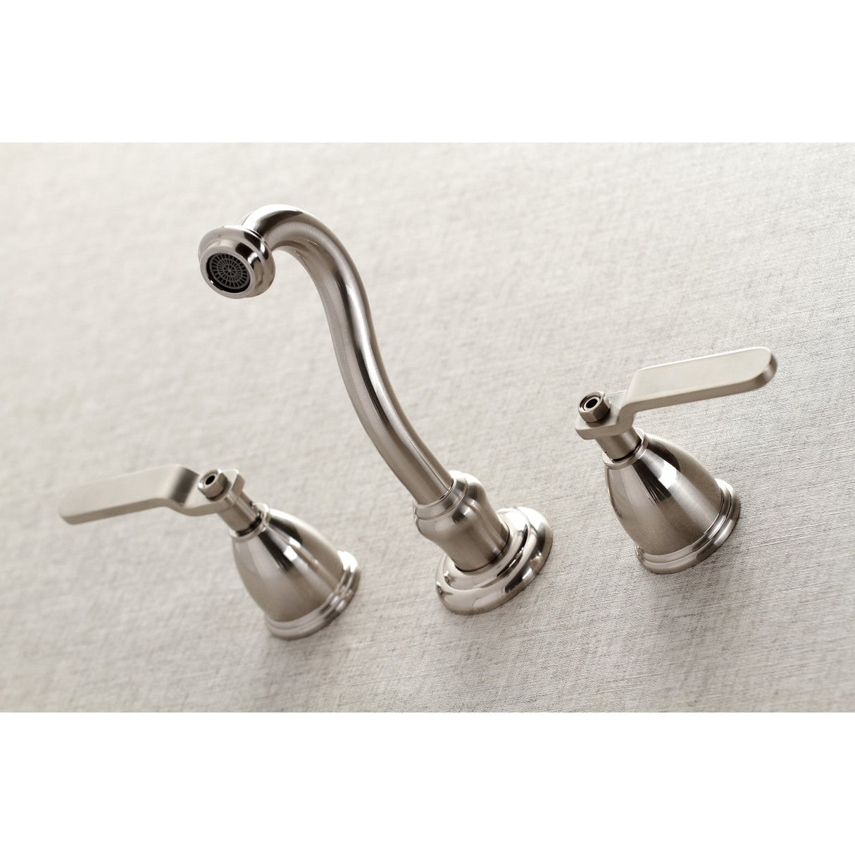 Whitaker KS3028KL Two-Handle 3-Hole Wall Mount Roman Tub Faucet, Brushed Nickel