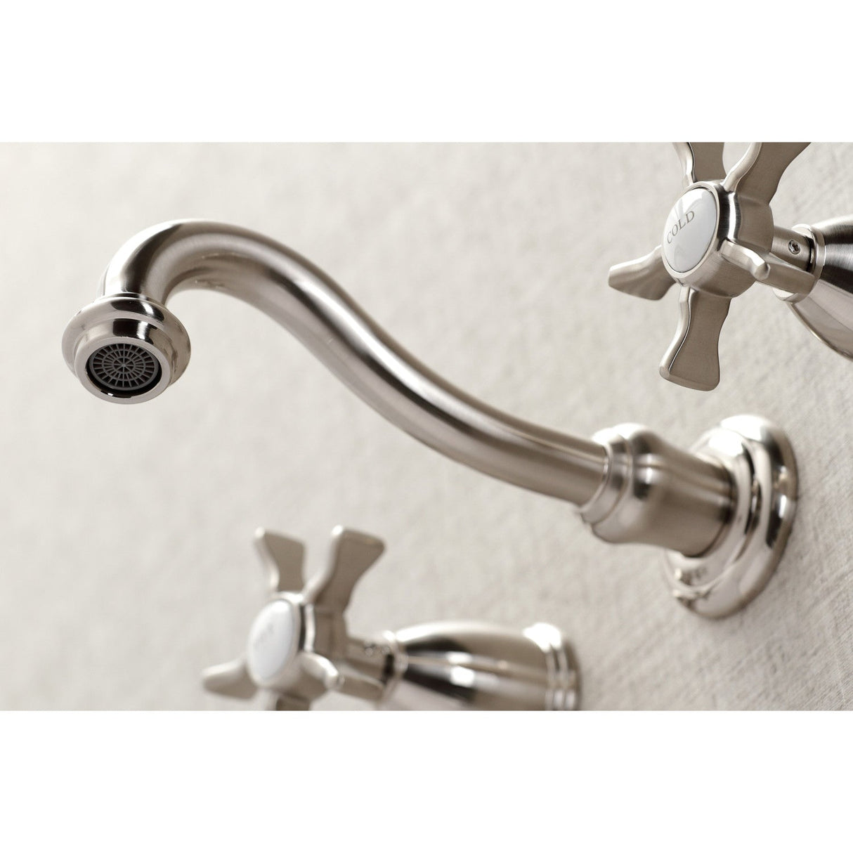 Hamilton KS3028NX Two-Handle 3-Hole Wall Mount Roman Tub Faucet, Brushed Nickel