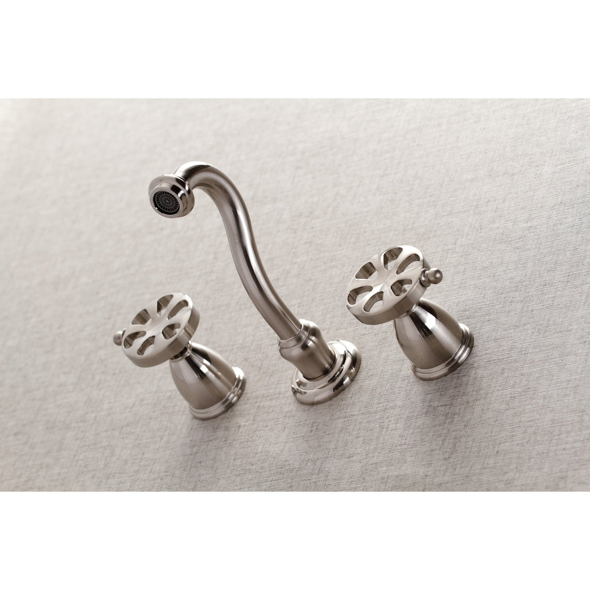 Belknap KS3028RX Two-Handle 3-Hole Wall Mount Roman Tub Faucet, Brushed Nickel