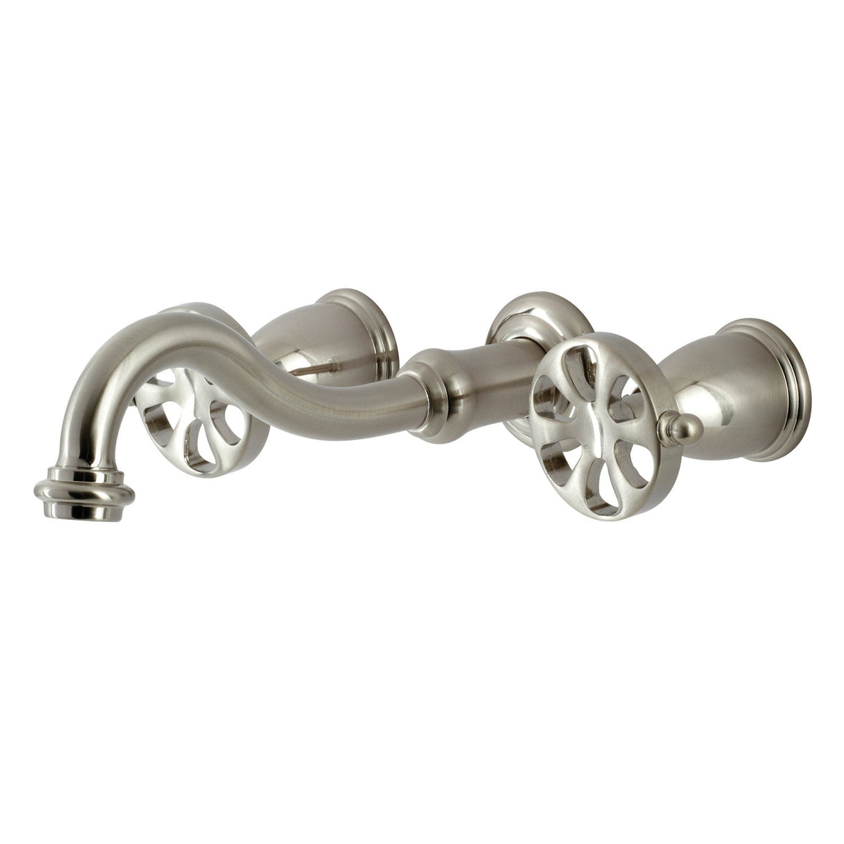 Belknap KS3028RX Two-Handle 3-Hole Wall Mount Roman Tub Faucet, Brushed Nickel