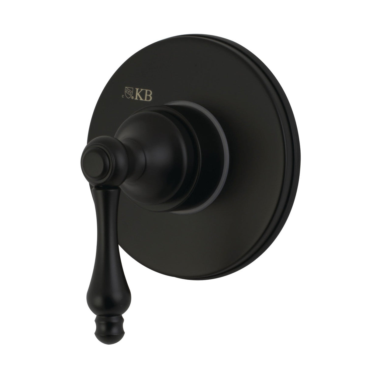 KS3030AL Single-Handle Wall Mount Three-Way Diverter Valve with Trim Kit, Matte Black