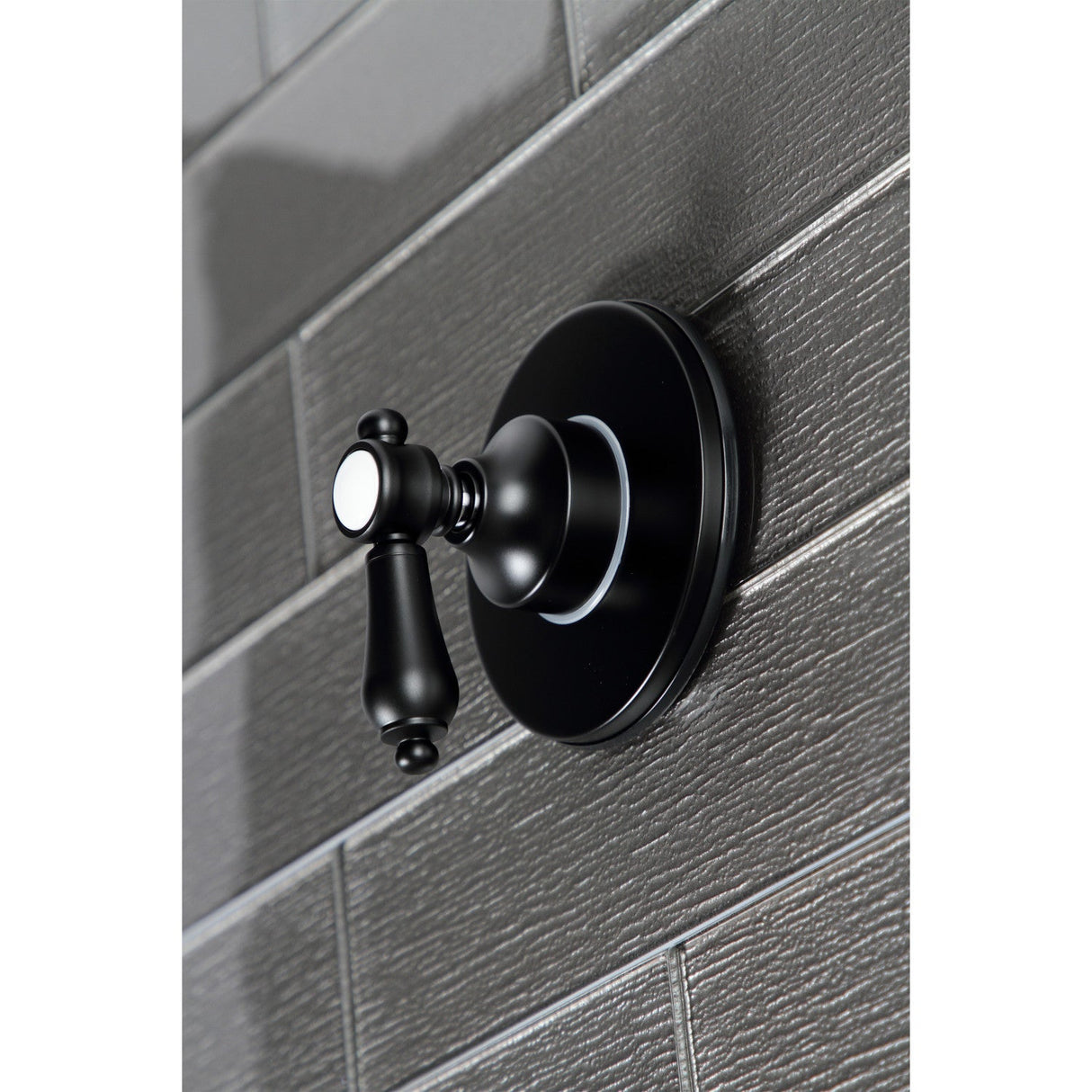 Heirloom KS3030BAL Single-Handle Wall Mount Three-Way Diverter Valve with Trim Kit, Matte Black