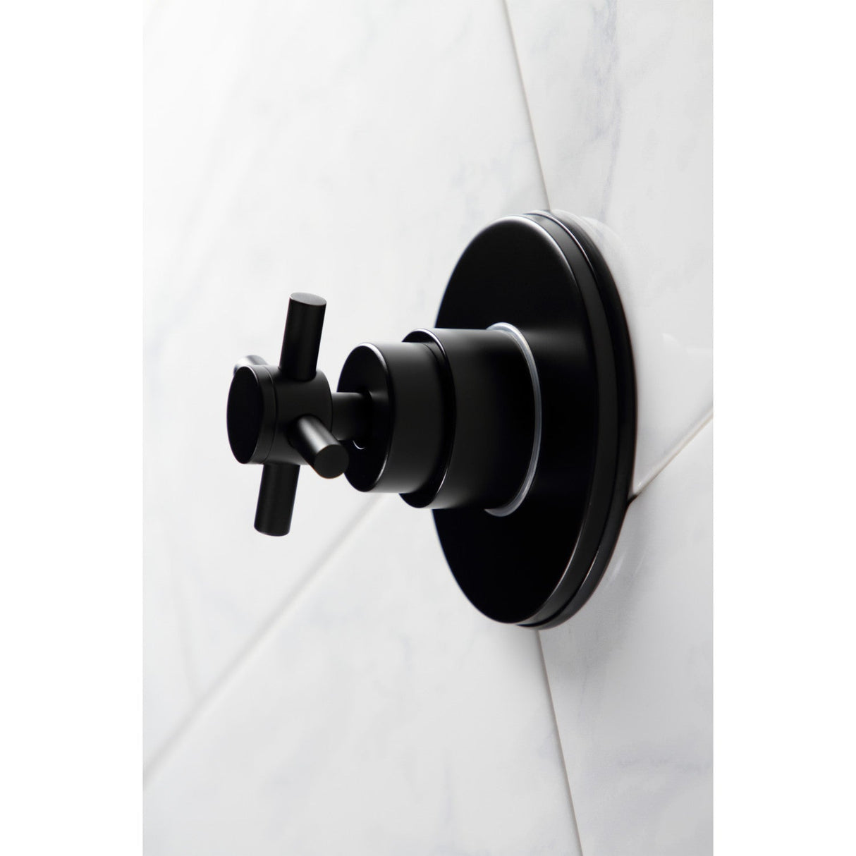 Concord KS3030DX Single-Handle Wall Mount Three-Way Diverter Valve with Trim Kit, Matte Black