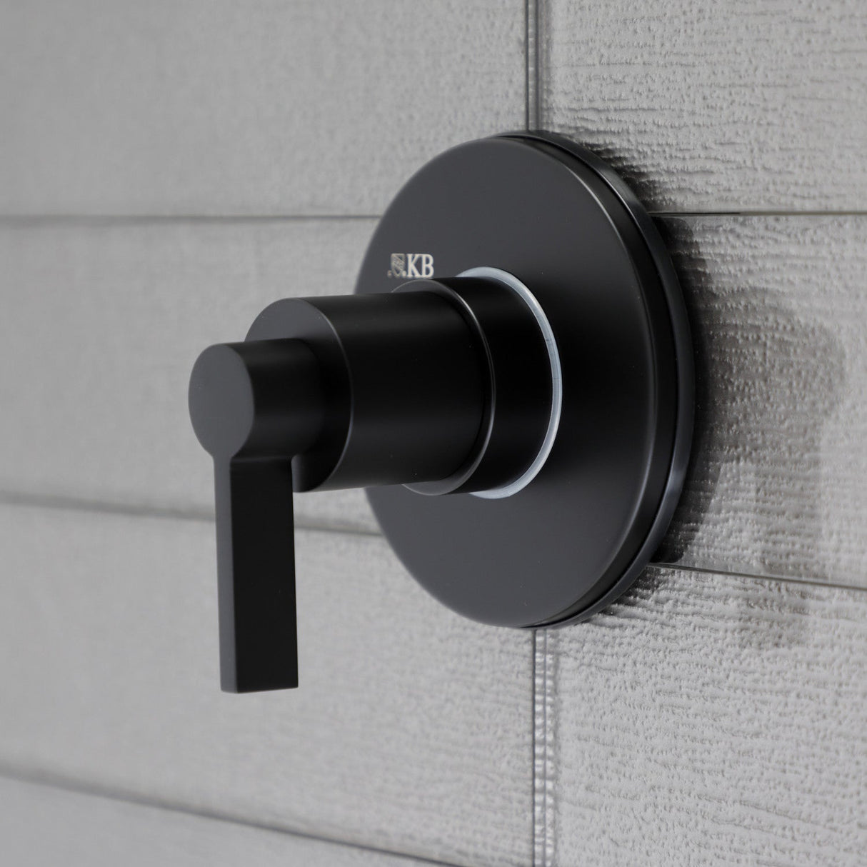 NuvoFusion KS3030NDL Single-Handle Wall Mount Three-Way Diverter Valve with Trim Kit, Matte Black