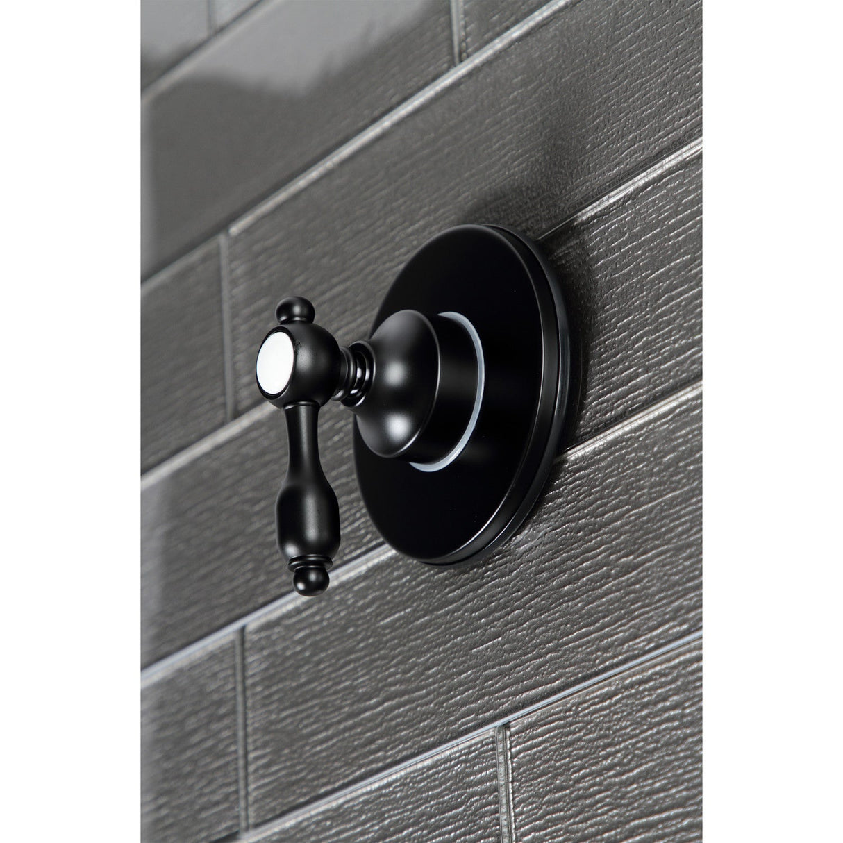 Tudor KS3030TAL Single-Handle Wall Mount Three-Way Diverter Valve with Trim Kit, Matte Black