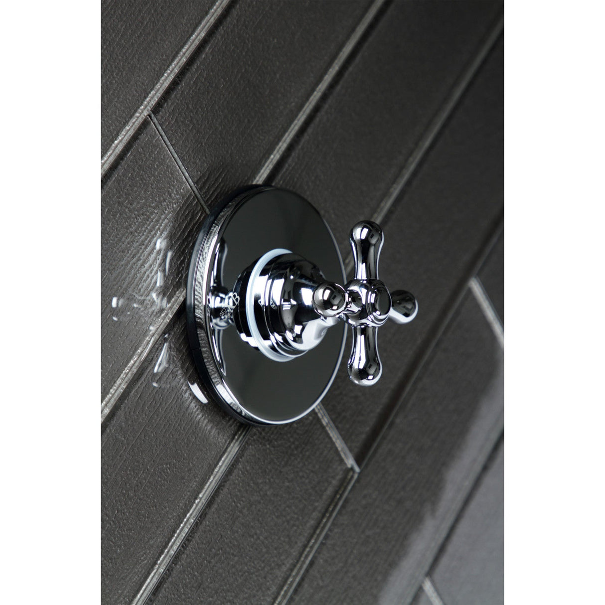 KS3031AX Single-Handle Wall Mount Three-Way Diverter Valve with Trim Kit, Polished Chrome