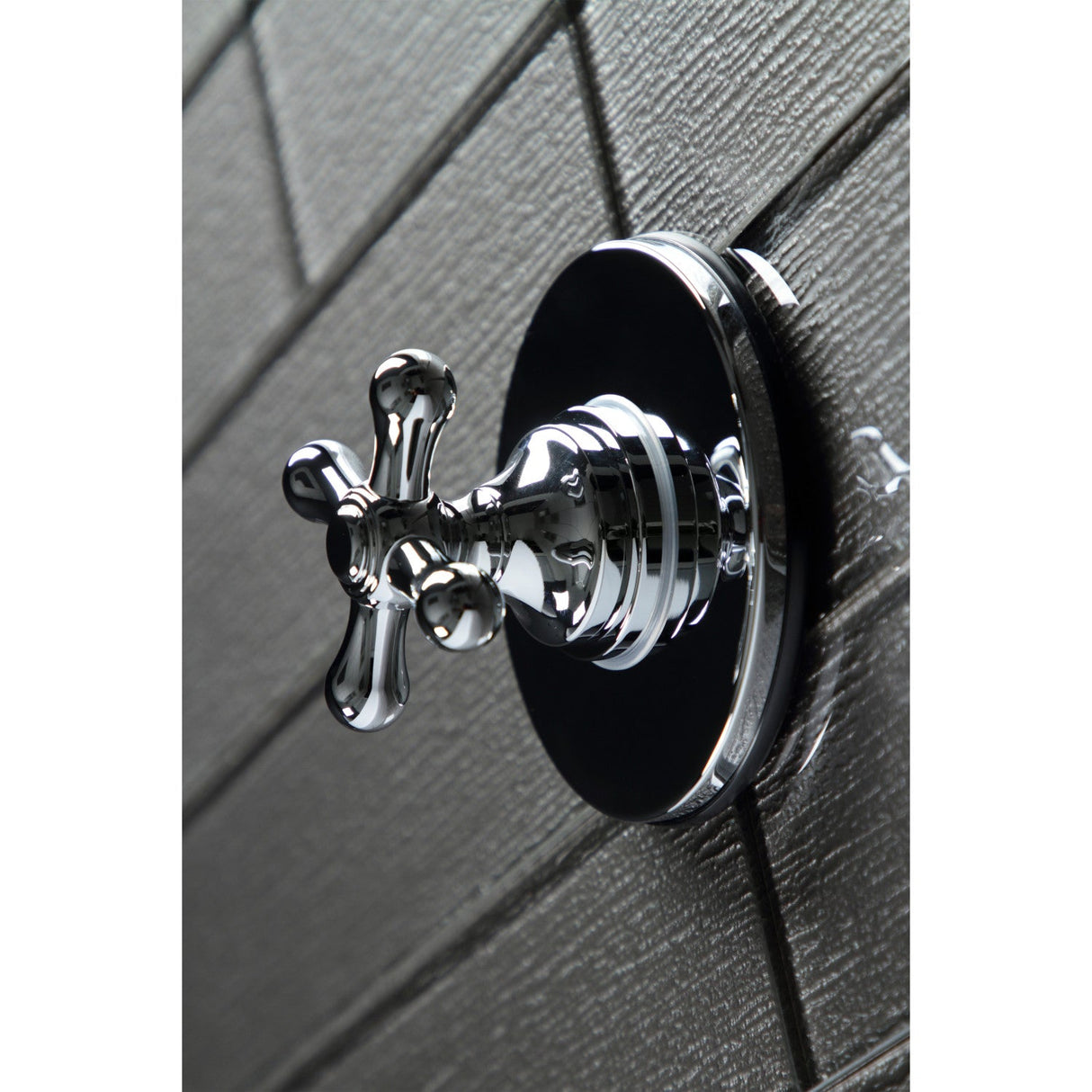 KS3031AX Single-Handle Wall Mount Three-Way Diverter Valve with Trim Kit, Polished Chrome