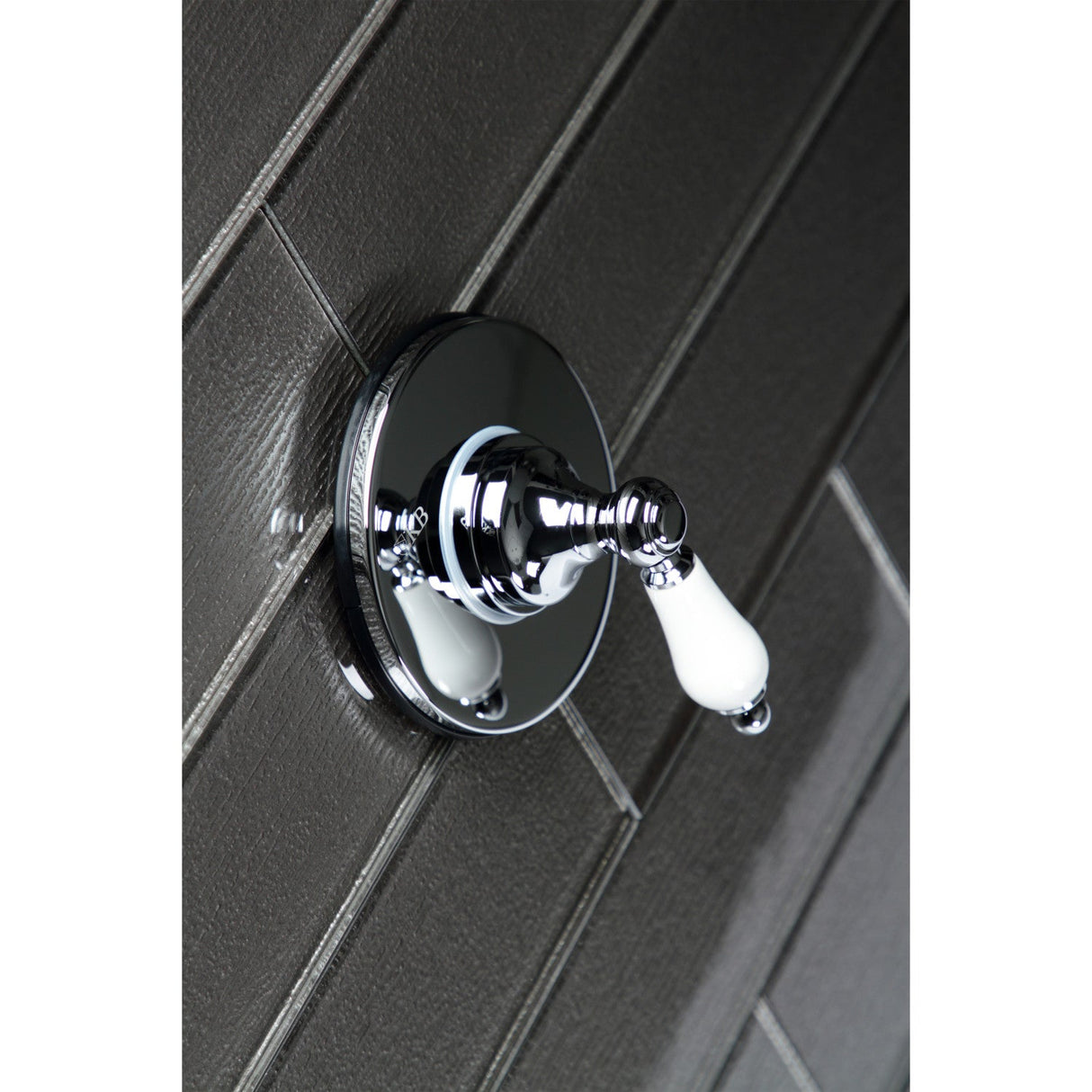KS3031PL Single-Handle Wall Mount Three-Way Diverter Valve with Trim Kit, Polished Chrome