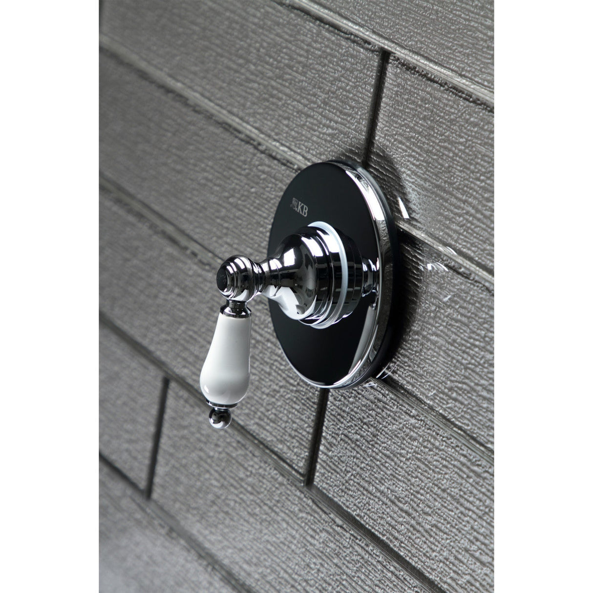 KS3031PL Single-Handle Wall Mount Three-Way Diverter Valve with Trim Kit, Polished Chrome