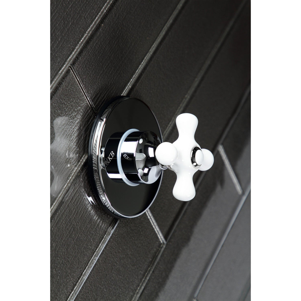 KS3031PX Single-Handle Wall Mount Three-Way Diverter Valve with Trim Kit, Polished Chrome