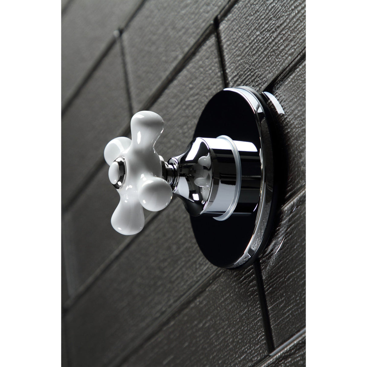 KS3031PX Single-Handle Wall Mount Three-Way Diverter Valve with Trim Kit, Polished Chrome
