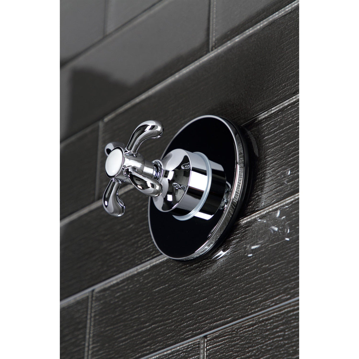 KS3031TX Single-Handle Wall Mount Three-Way Diverter Valve with Trim Kit, Polished Chrome