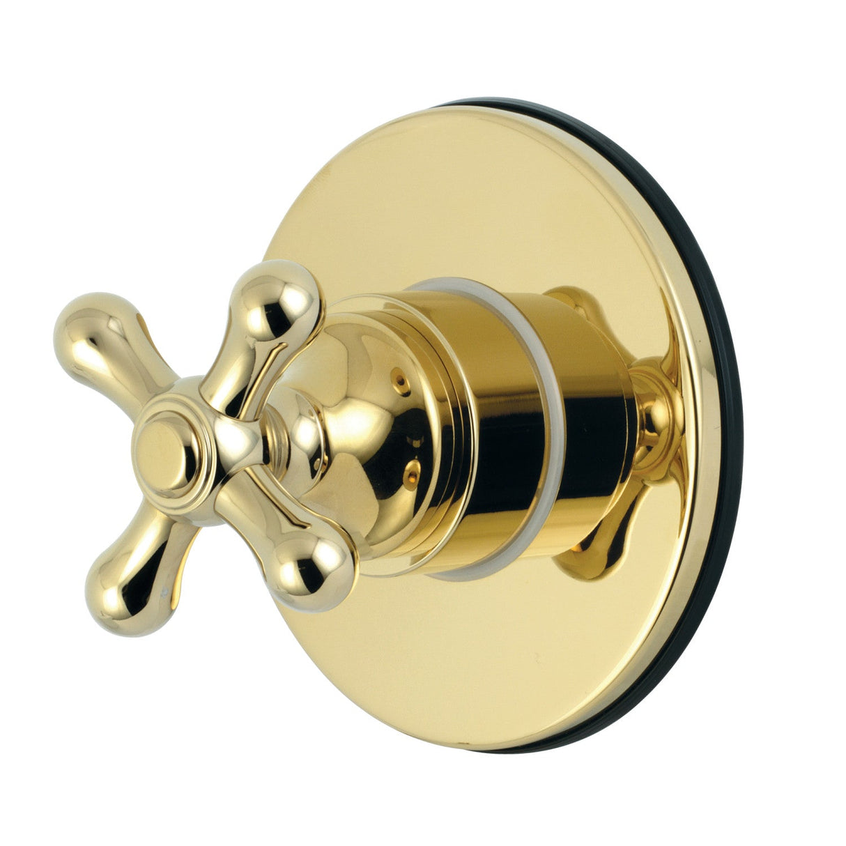KS3032AX Single-Handle Wall Mount Three-Way Diverter Valve with Trim Kit, Polished Brass