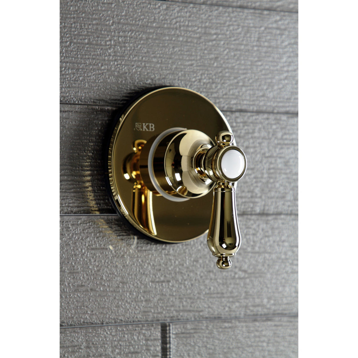 Heirloom KS3032BAL Single-Handle Wall Mount Three-Way Diverter Valve with Trim Kit, Polished Brass