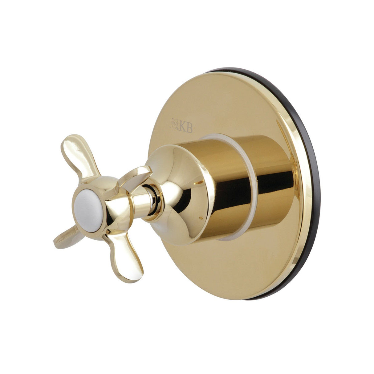 KS3032BEX Single-Handle Wall Mount Three-Way Diverter Valve with Trim Kit, Polished Brass
