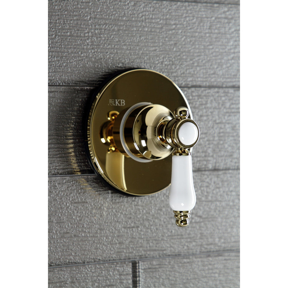 Bel-Air KS3032BPL Single-Handle Wall Mount Three-Way Diverter Valve with Trim Kit, Polished Brass