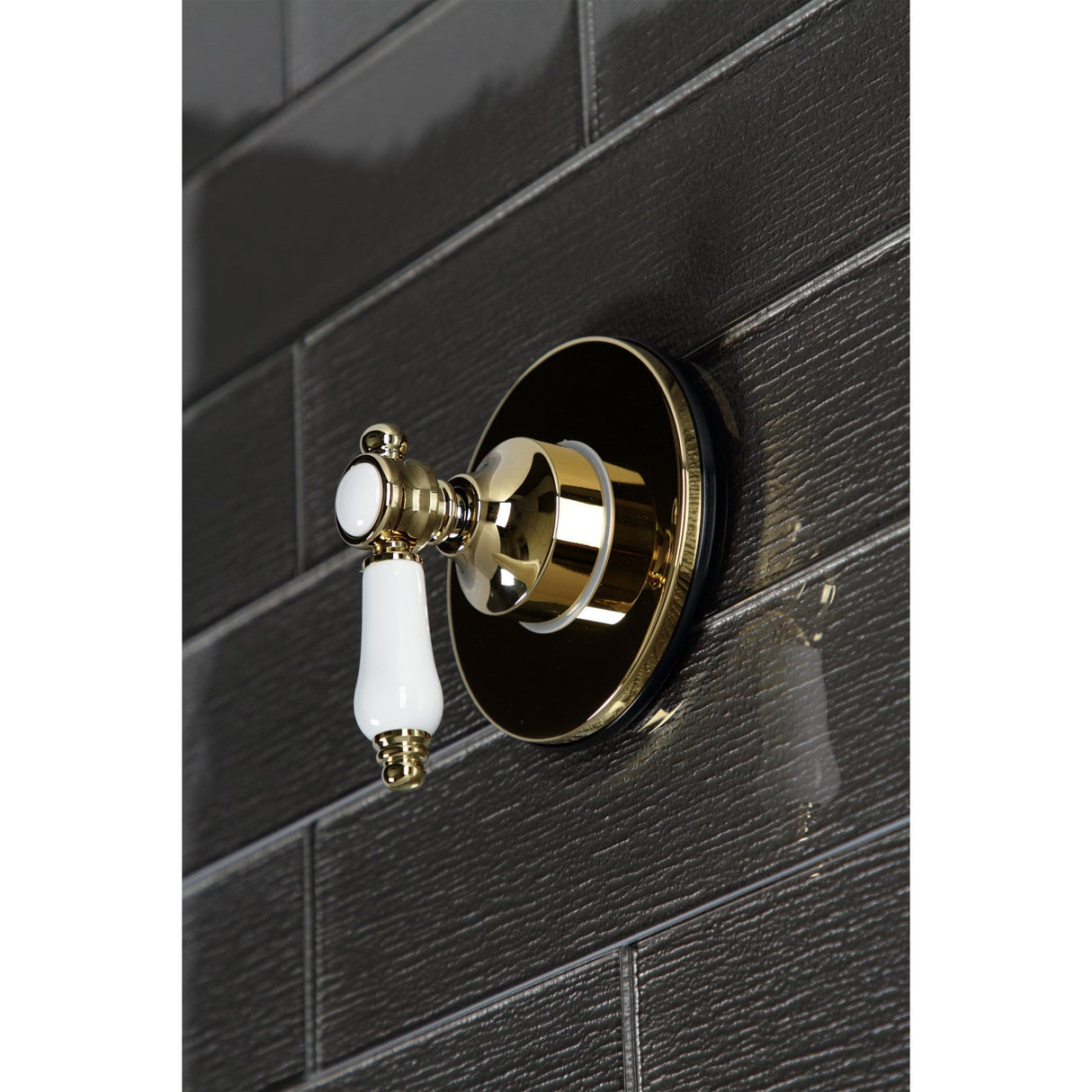 Bel-Air KS3032BPL Single-Handle Wall Mount Three-Way Diverter Valve with Trim Kit, Polished Brass