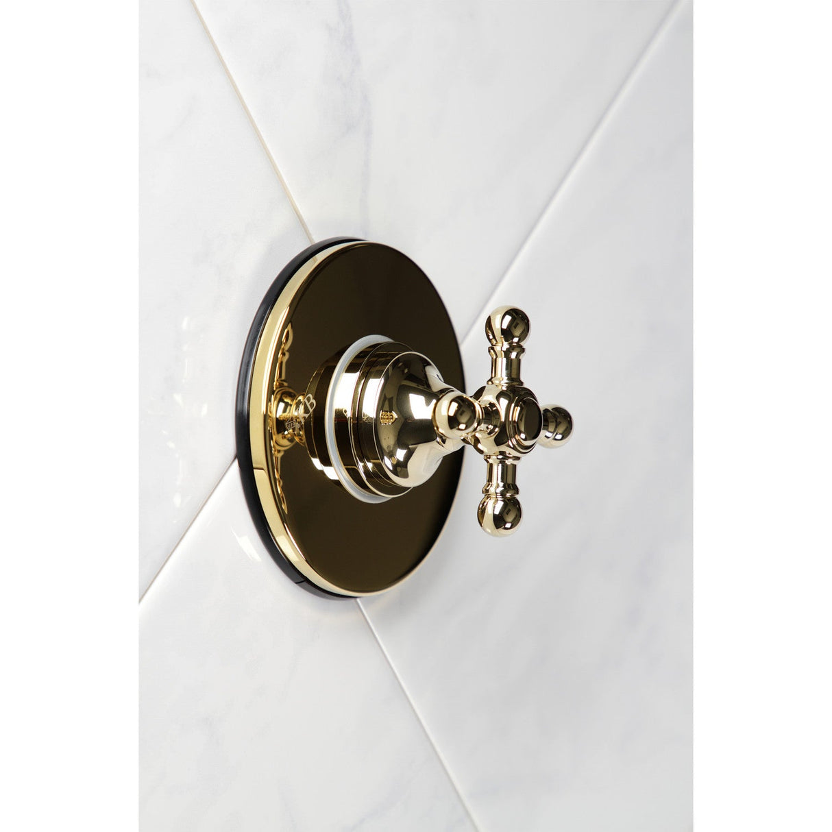 KS3032BX Single-Handle Wall Mount Three-Way Diverter Valve with Trim Kit, Polished Brass