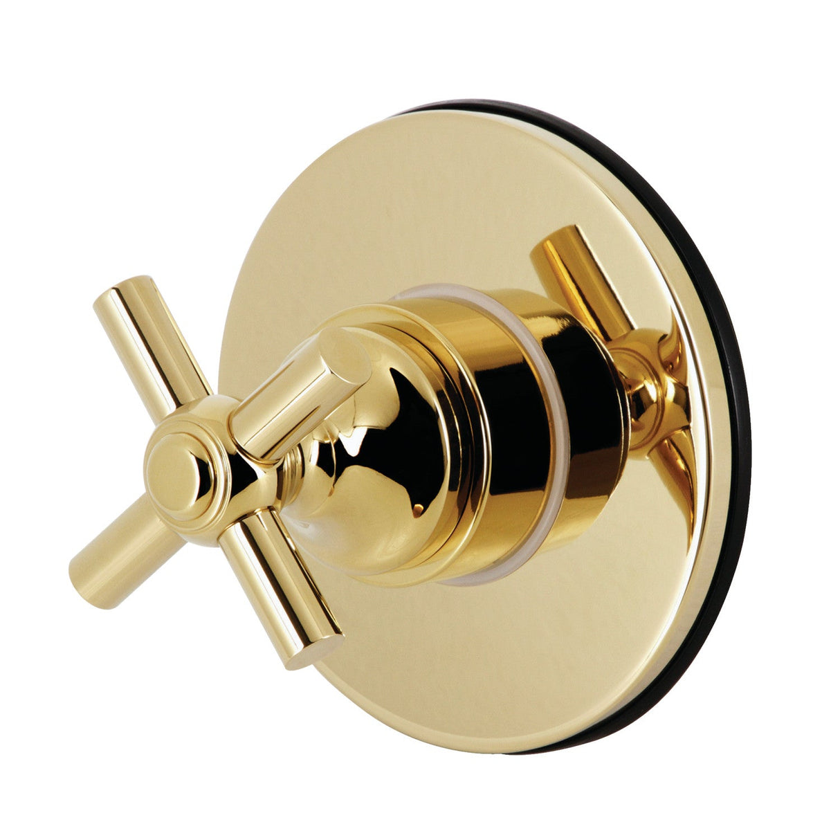 Elinvar KS3032EX Single-Handle Wall Mount Three-Way Diverter Valve with Trim Kit, Polished Brass
