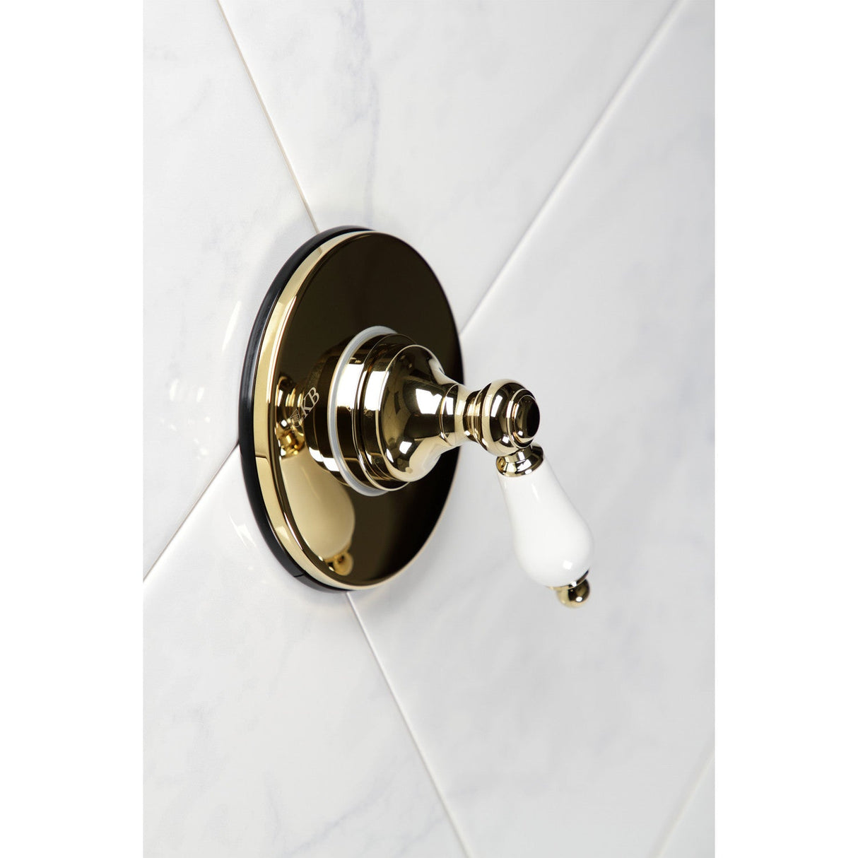 KS3032PL Single-Handle Wall Mount Three-Way Diverter Valve with Trim Kit, Polished Brass