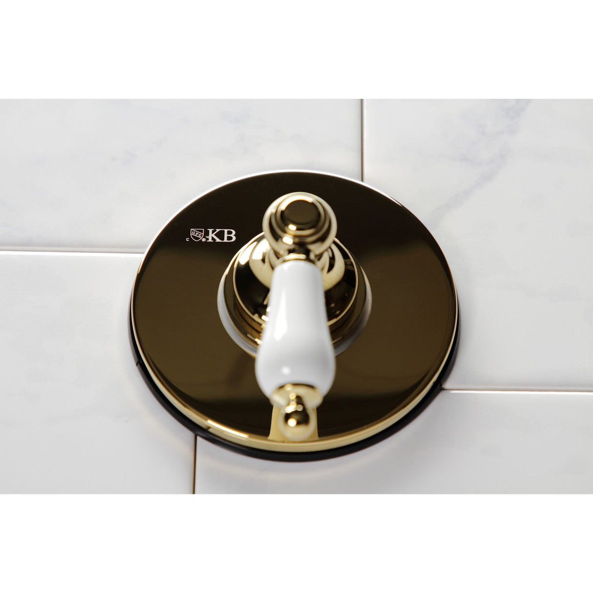 KS3032PL Single-Handle Wall Mount Three-Way Diverter Valve with Trim Kit, Polished Brass
