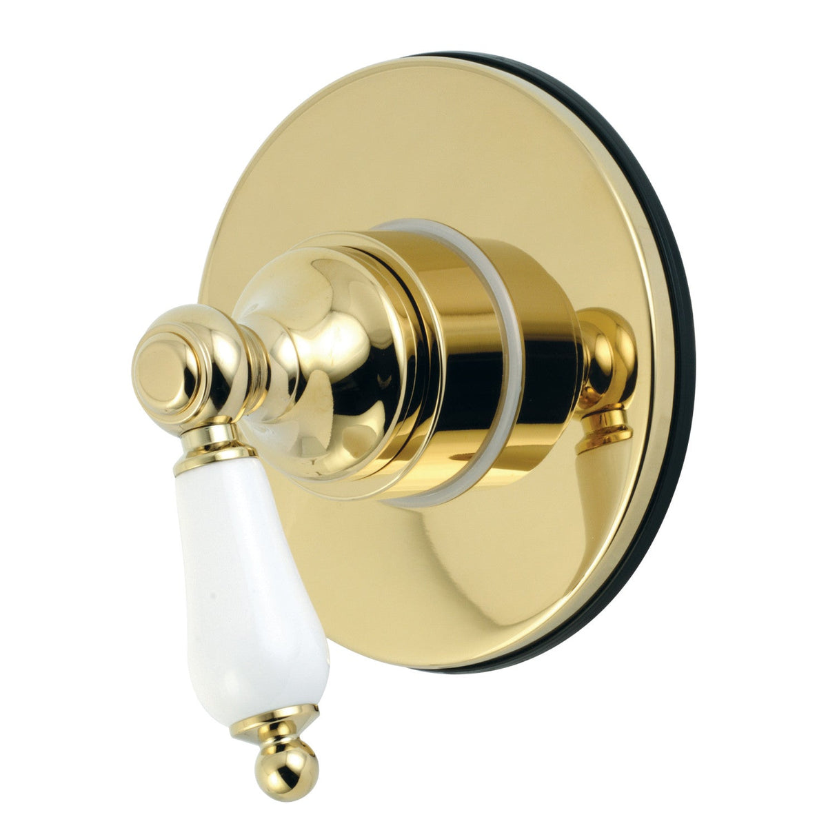 KS3032PL Single-Handle Wall Mount Three-Way Diverter Valve with Trim Kit, Polished Brass