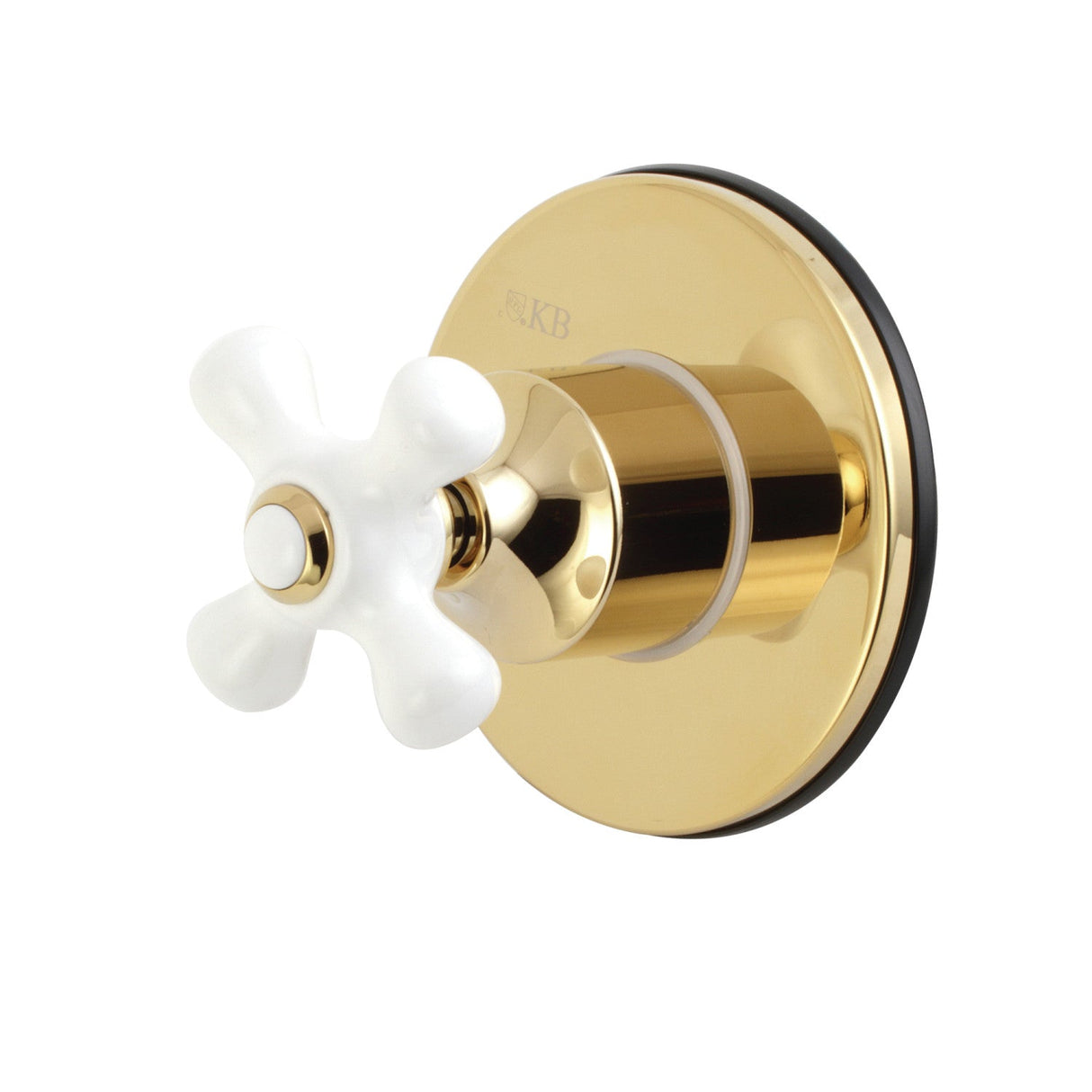 KS3032PX Single-Handle Wall Mount Three-Way Diverter Valve with Trim Kit, Polished Brass