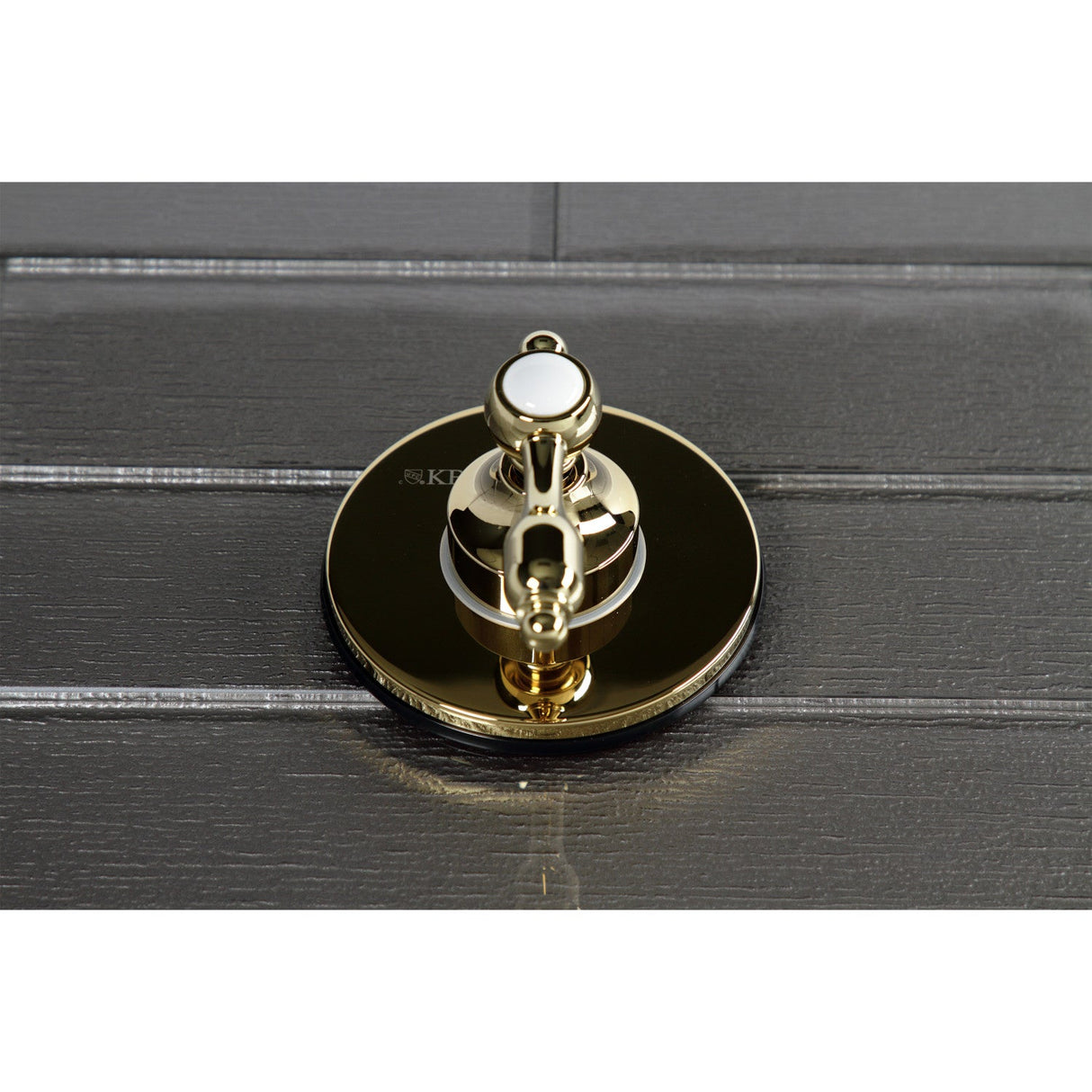 Tudor KS3032TAL Single-Handle Wall Mount Three-Way Diverter Valve with Trim Kit, Polished Brass