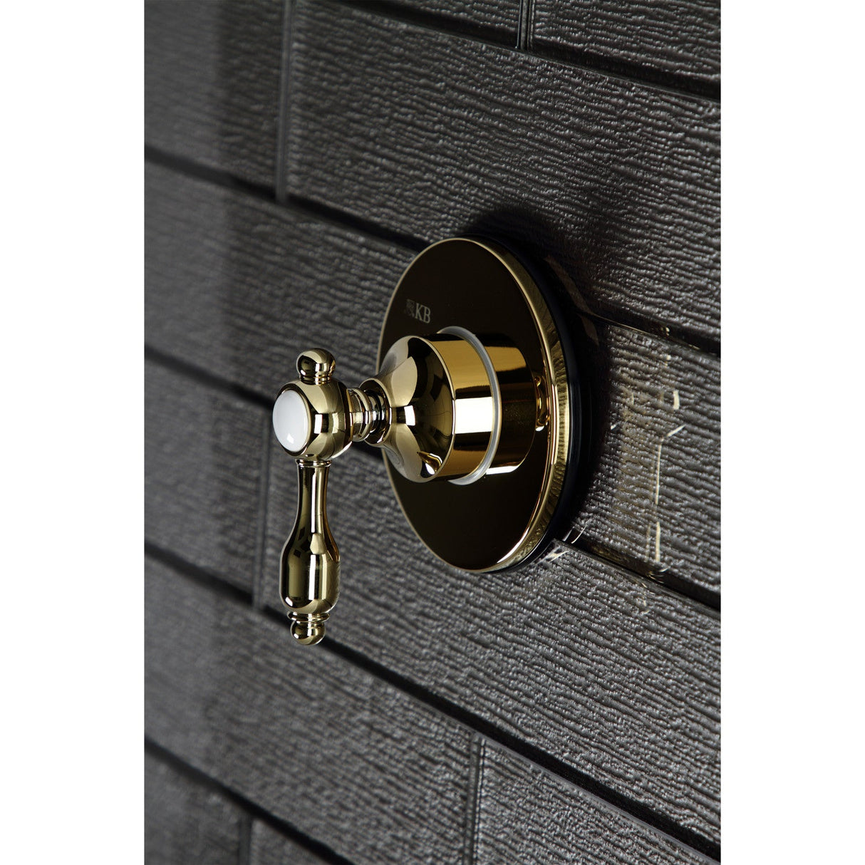 Tudor KS3032TAL Single-Handle Wall Mount Three-Way Diverter Valve with Trim Kit, Polished Brass