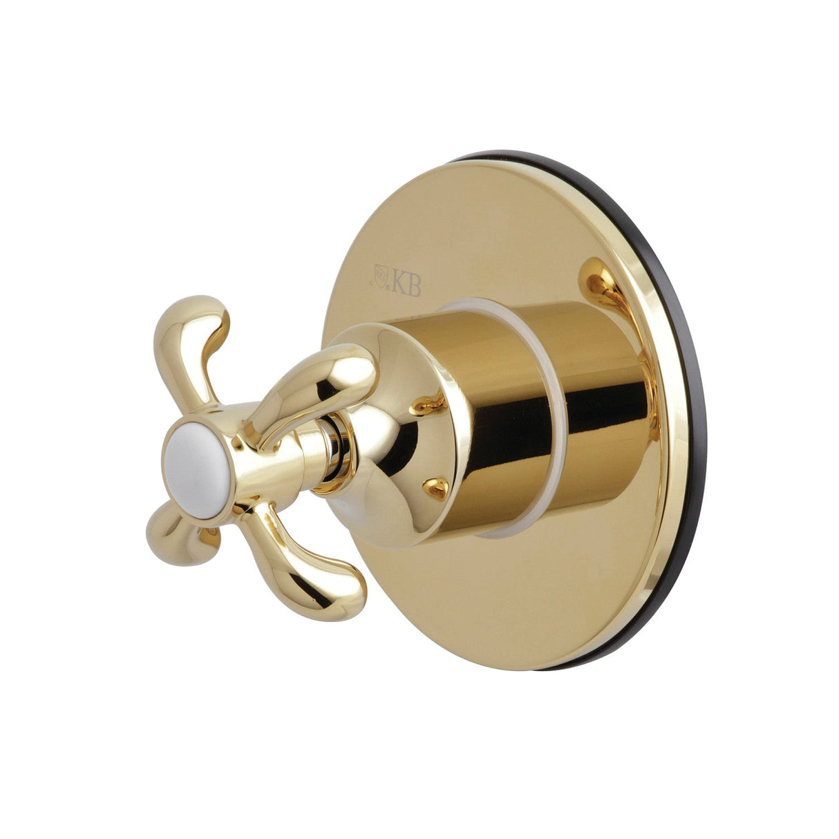 KS3032TX Single-Handle Wall Mount Three-Way Diverter Valve with Trim Kit, Polished Brass