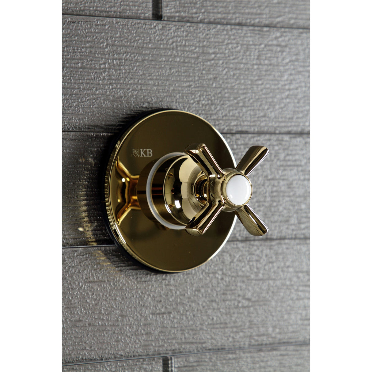 KS3032ZX Single-Handle Wall Mount Three-Way Diverter Valve with Trim Kit, Polished Brass