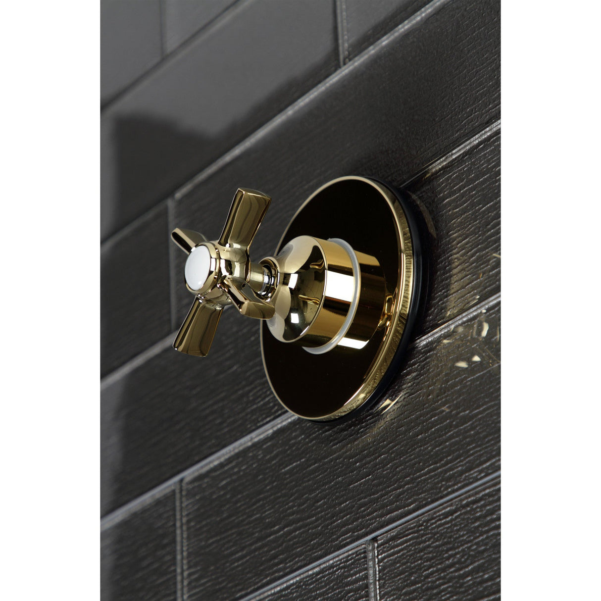 KS3032ZX Single-Handle Wall Mount Three-Way Diverter Valve with Trim Kit, Polished Brass
