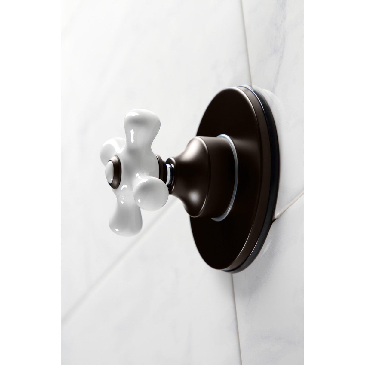 KS3035PX Single-Handle Wall Mount Three-Way Diverter Valve with Trim Kit, Oil Rubbed Bronze