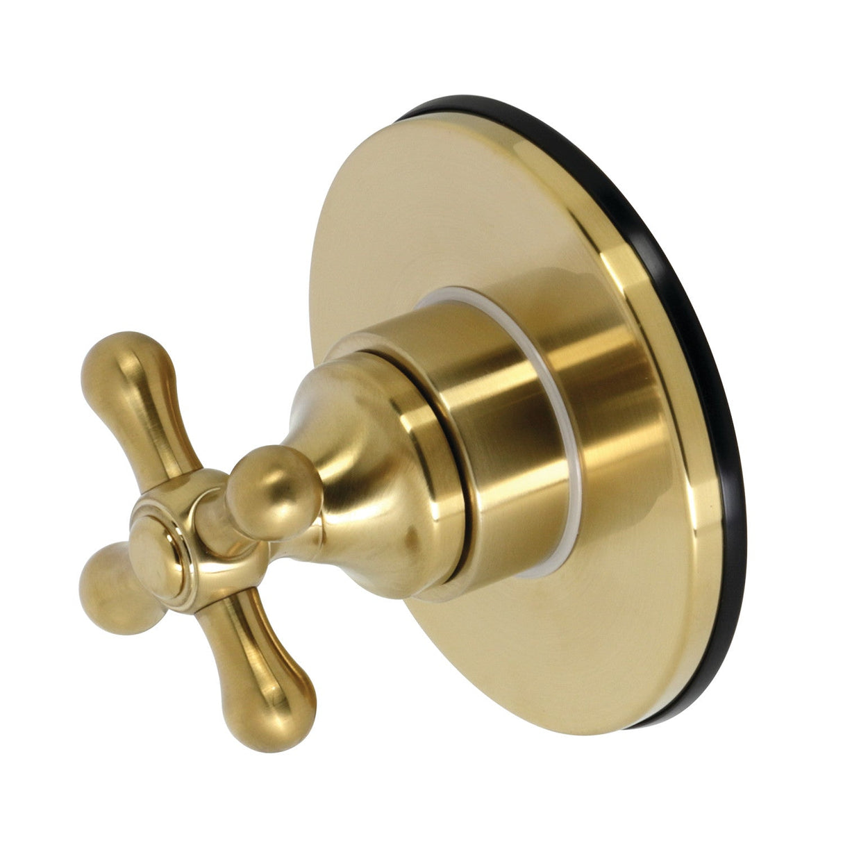 KS3037AX Single-Handle Wall Mount Three-Way Diverter Valve with Trim Kit, Brushed Brass