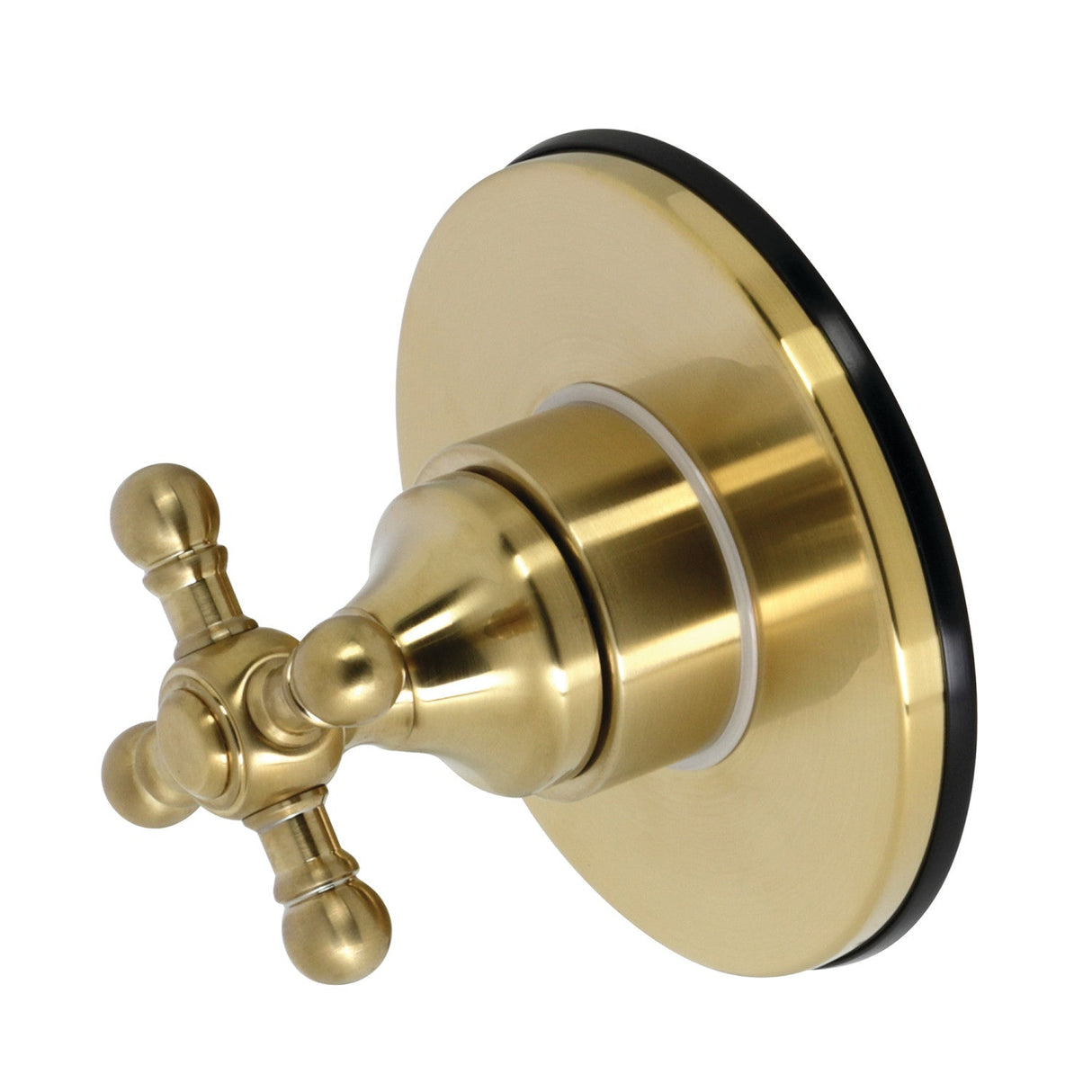 KS3037BX Single-Handle Wall Mount Three-Way Diverter Valve with Trim Kit, Brushed Brass