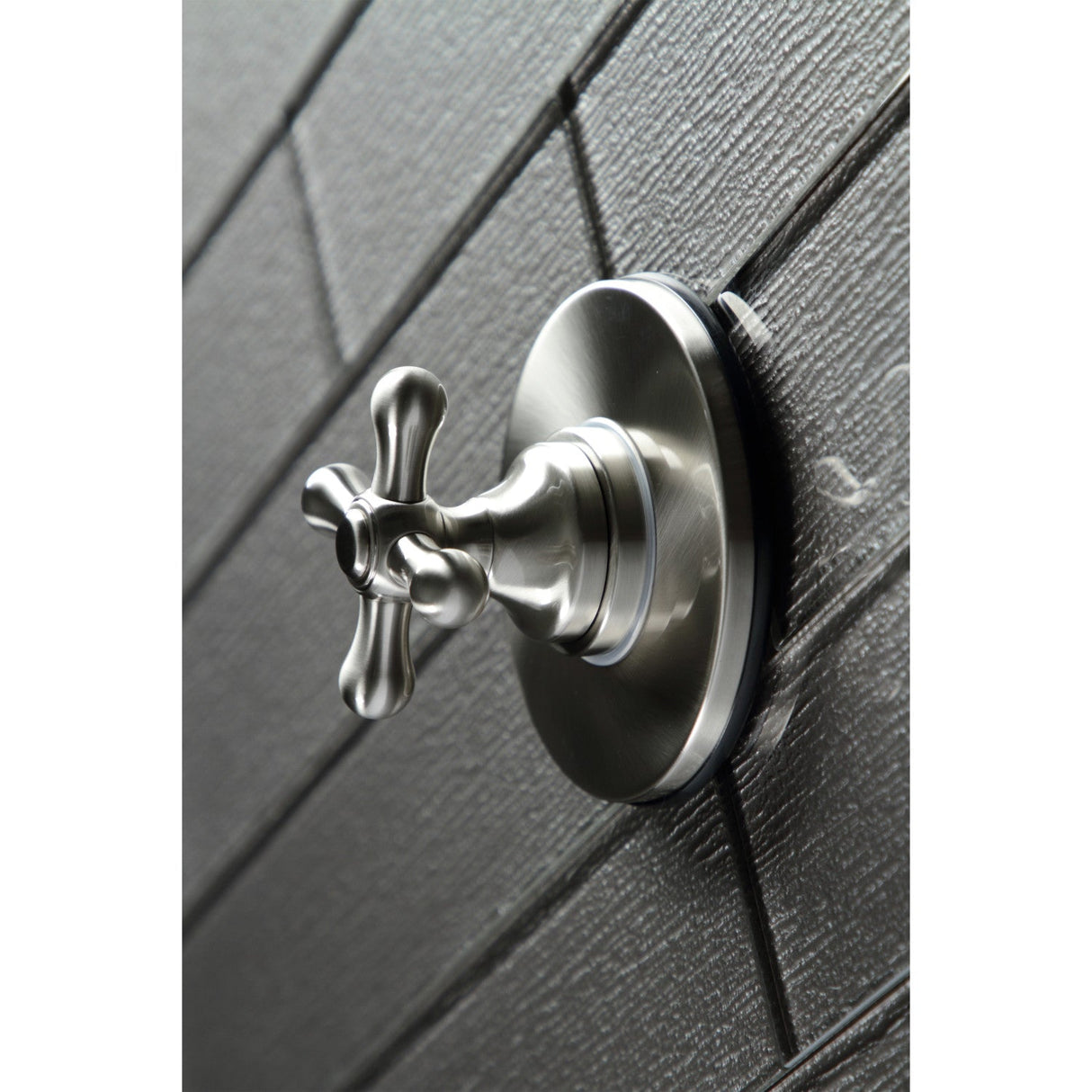 KS3038AX Single-Handle Wall Mount Three-Way Diverter Valve with Trim Kit, Brushed Nickel